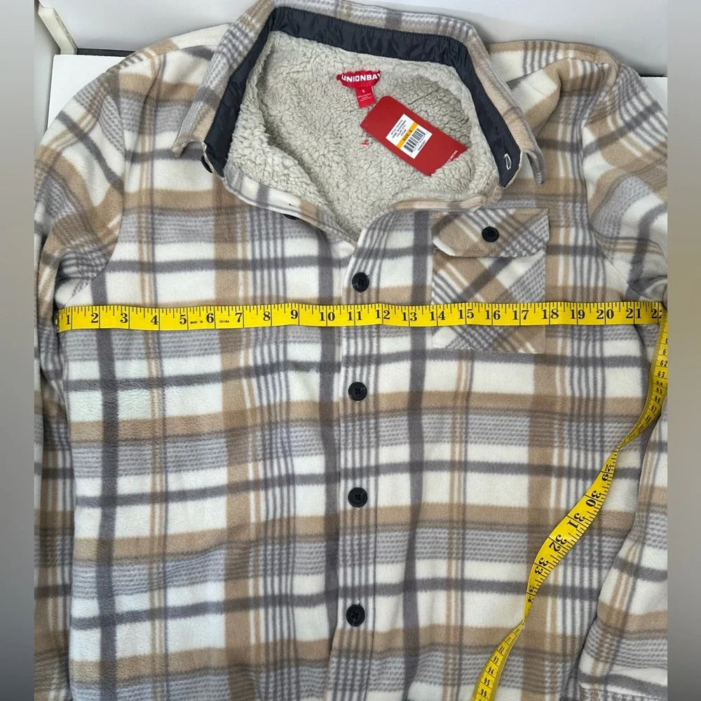 UNIONBAY Woodsman Microfleece Lined Flannel Shirt Jacket/Size Small
